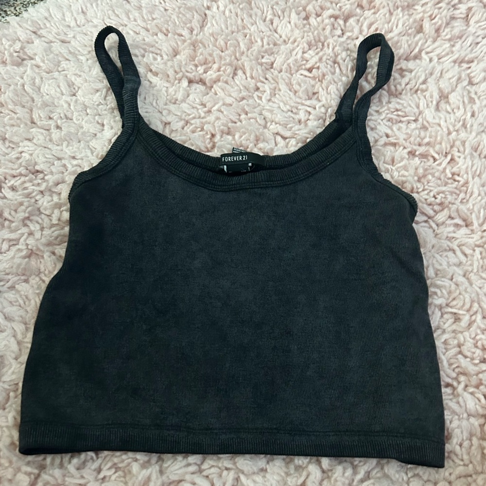 Forever 21 washed black tank top